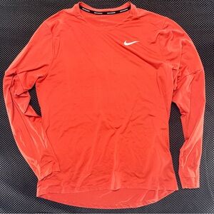 Nike Men’s Long-Sleeve Dri-FIT Shirt - Coral Red